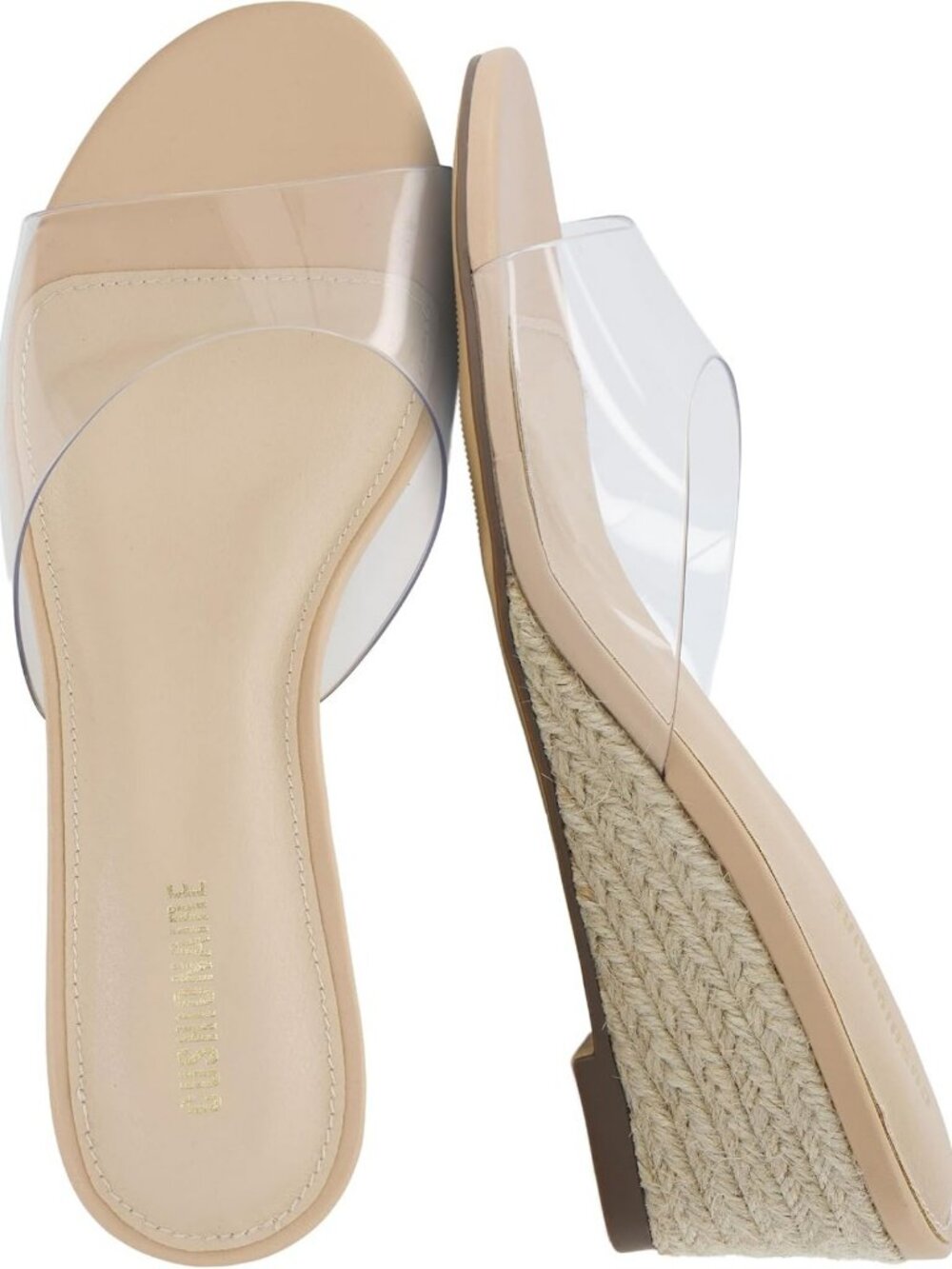 Comfortable Clear Slip-On Wedge Sandals for Women | Espadrille Heels with Memory